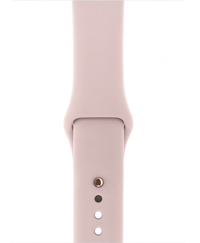 Apple Watch Series 3 42мм, корпус из золотистого алюминия, спортивный ремешок цвета «розовый песок» (MQL22)