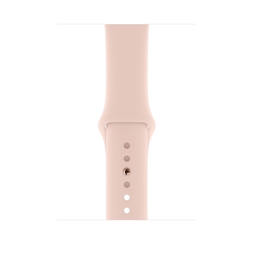 Умные часы Apple Watch Series 4 Cellular, 44 мм, корпус из золотистого алюминия, спортивный ремешок цвета «розовый песок» (золотистый) (MTV02) MTV02