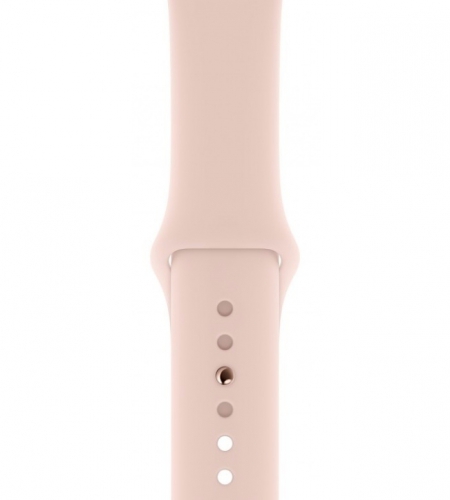 Apple Watch Series 4, 44 мм, корпус из алюминия золотого цвета, спортивный ремешок цвета «розовый песок» (MU6F2) MU6F2