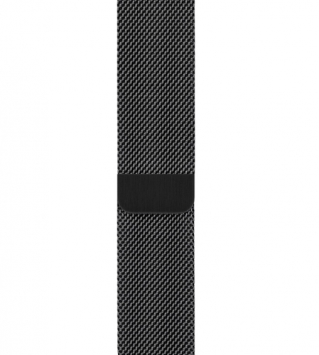 Apple Watch Series 4 Cellular 44мм, корпус из нержавеющей стали цвета «серый космос», миланский сетчатый браслет цвета «чёрный космос» (MTV62) MTV62
