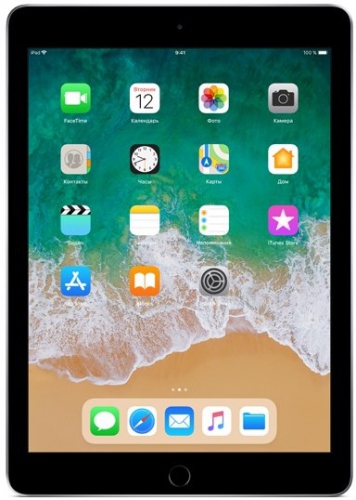 Планшет Apple iPad 9.7'' (2018) 128 Gb Wi-Fi [MR7J2] space gray (серый космос)