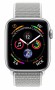 Apple Watch Series 4, 44 мм, корпус из алюминия серебристого цвета, спортивный браслет цвета «белая ракушка» (MU6C2) MU6C2