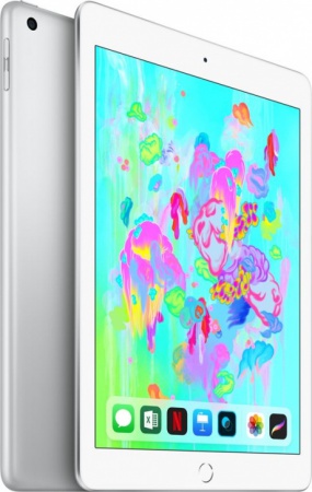Планшет Apple iPad 9.7'' (2018) 128 Gb Wi-Fi [MR7K2] silver (серебристый)