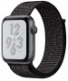Умные часы Apple Watch Nike+ Series 4 40 мм, корпус из алюминия цвета серый космос, спортивный браслет Nike черного цвета MU7G2
