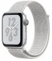 Apple Watch Nike+ Series 4, 44 мм, корпус из алюминия серебристого цвета, спортивный браслет Nike цвета «снежная вершина» (MU7H2) MU7H2